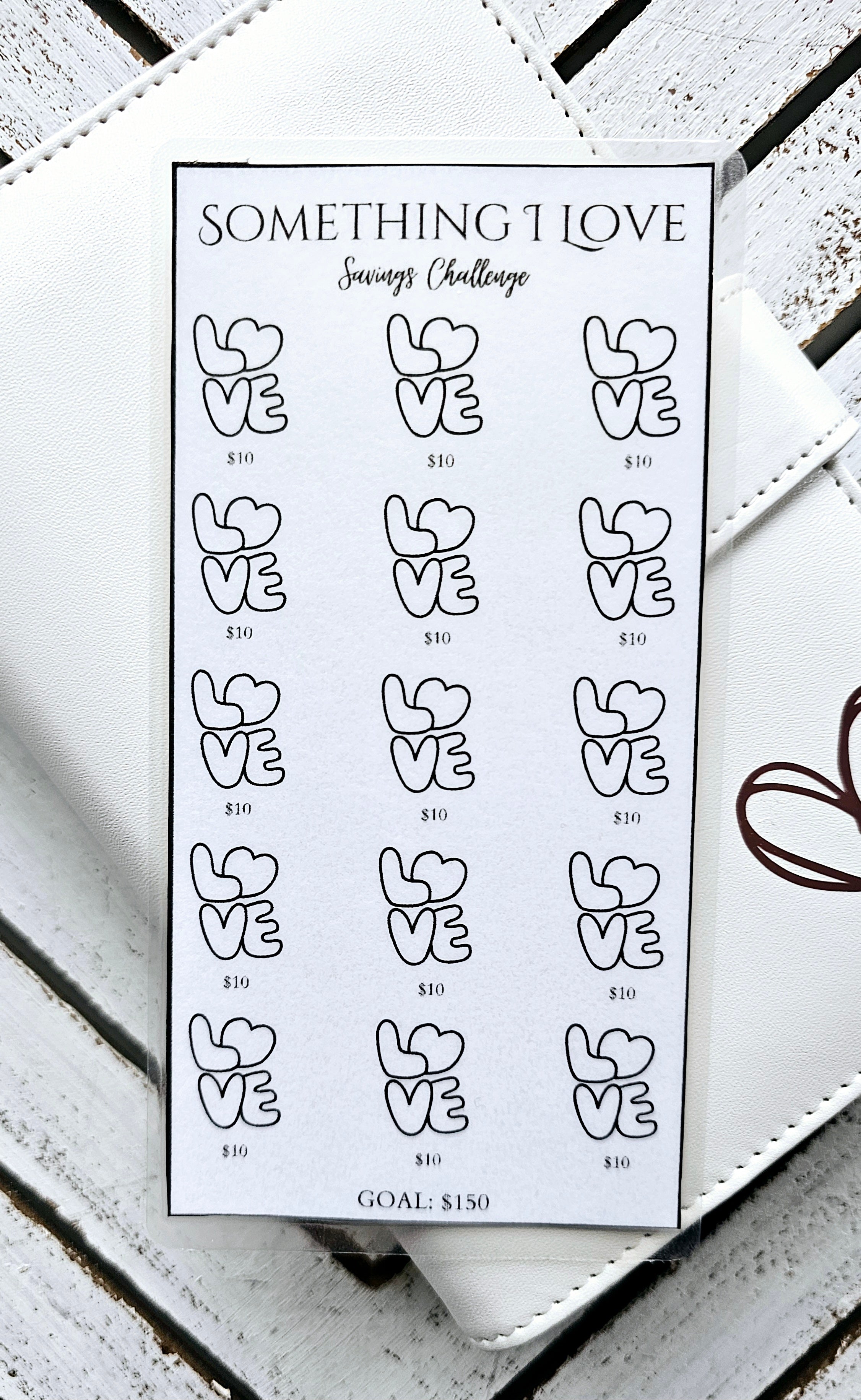 Reusable SOMETHING I LOVE Savings Challenge/ SAVE $60