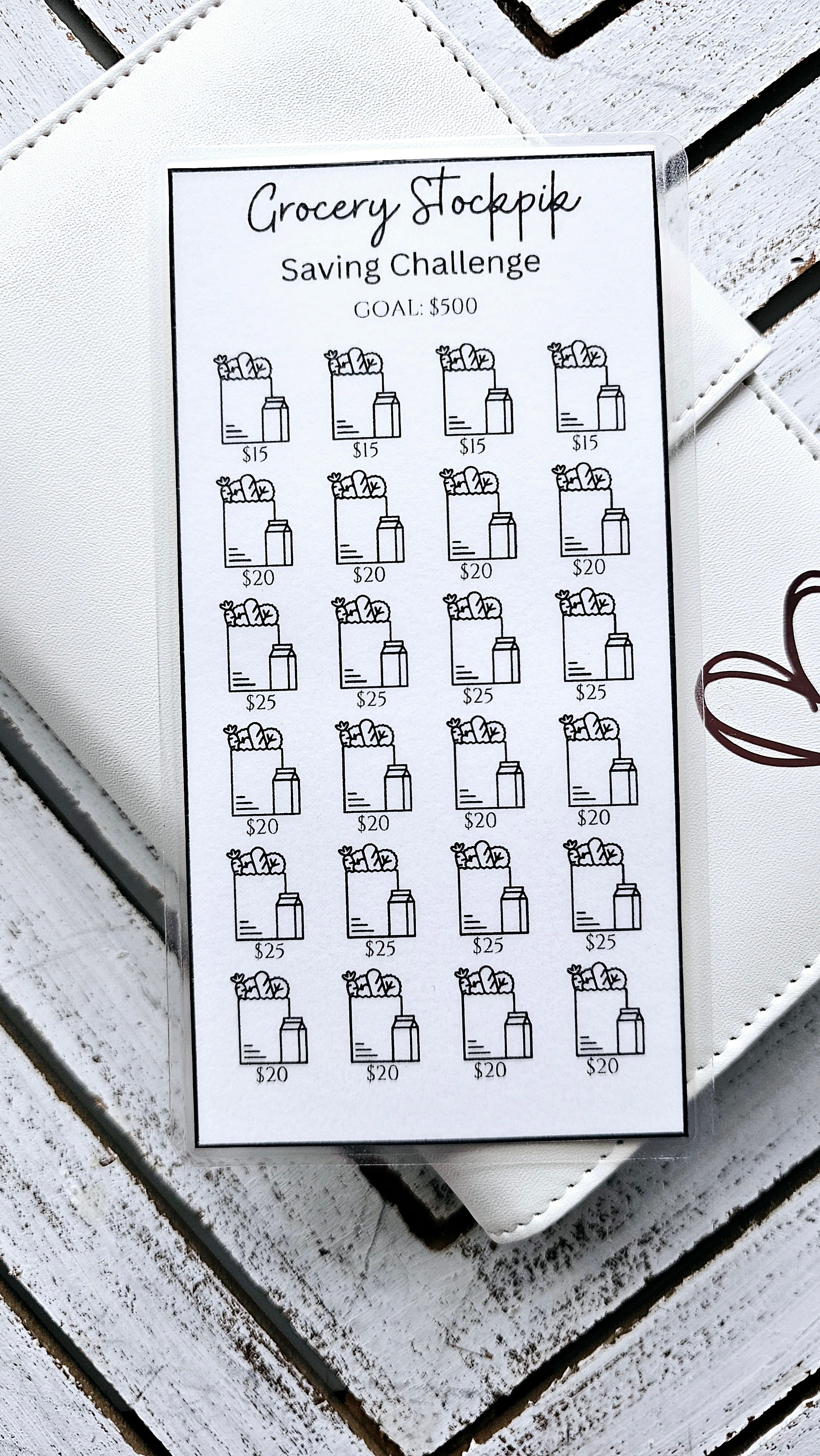 Reusable GROCERY STOCKPILE Savings Challenge / SAVE $500