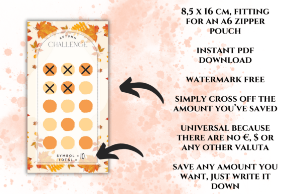 Autumn Savings Challenge Printable