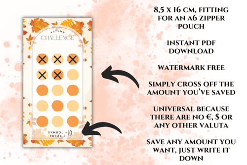 Autumn Savings Challenge Printable