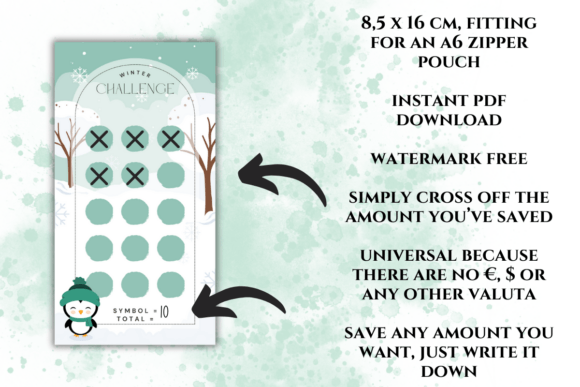 Winter Savings Challenge Printable